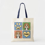 I Love Beagles Tote Bag