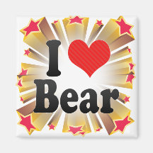 I Love Bear Magnet