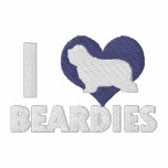 I Love Beardies Embroidered Shirt (Zip Hoodie)