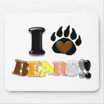 I Love Bears Mouse Pads
