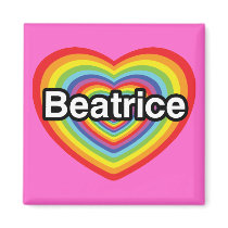 I love Beatrice, rainbow heart
