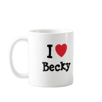 I love Becky heart T-Shirt Mugs