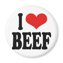 I Love Beef Magnets
