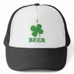 I Love Beer - Clover lucky irish St Patricks Day Mesh Hats