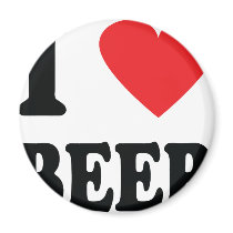 I love beer icon magnet