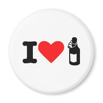 I love beer refrigerator magnet