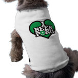 I Love Beer Pong - Green Pet Tee