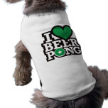 I Love Beer Pong v2 - Green Doggie Tshirt