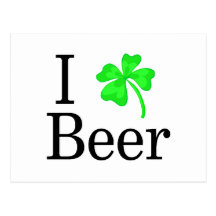 I Love Beer Postcard