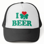 I Love Beer Shamrock hats