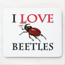 I Love Beetles Mouse Mat