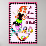 "I Love Being A Girl" Mermaid posters