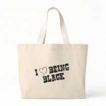 I love being Black Canvas Bag