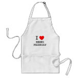 I Love Being Friendly aprons