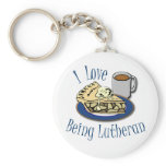 I Love being Lutheran! keychains