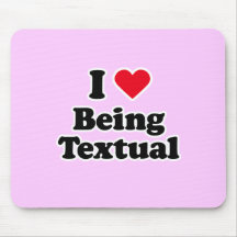I love being textual mouse mat