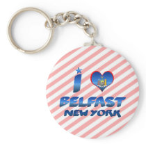 I love Belfast, New York Key Chain
