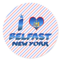 I love Belfast, New York Round Sticker