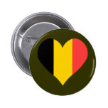 I Love Belgium Heart Buttons