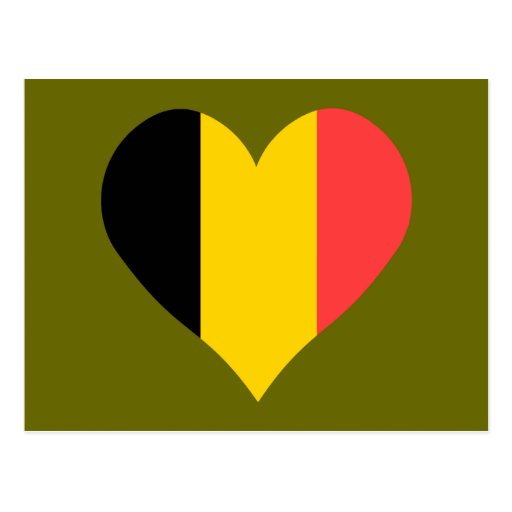 I Love Belgium Heart Postcards