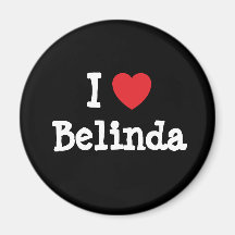 I love Belinda heart T-Shirt Fridge Magnets