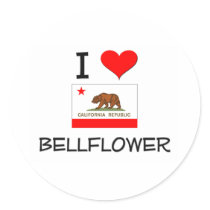 I Love BELLFLOWER California Stickers
