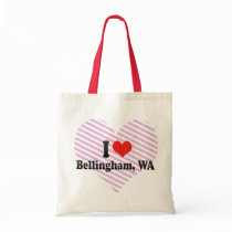 I Love Bellingham, WA Tote Bags