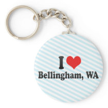 I Love Bellingham, WA Key Chain