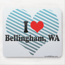 I Love Bellingham, WA Mouse Pads