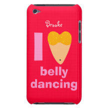 I Love Bellydancing Whimsical Dancer Custom Name iPod Case-Mate Cases