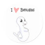 I Love Belugas Sticker