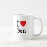 I love Ben heart custom personalised Coffee Mugs