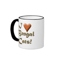 I Love Bengal Cats Mugs