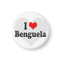I Love Benguela, Angola Refrigerator Magnets
