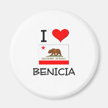 I Love BENICIA California Refrigerator Magnets