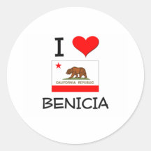 I Love BENICIA California Stickers