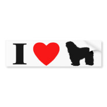 I Love Bergamascos Bumper Sticker