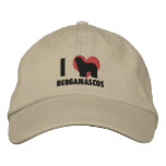 I Love Bergamascos Embroidered Hat embroidered hats