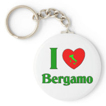 I Love Bergamo Italy Keychains