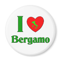 I Love Bergamo Italy Magnets