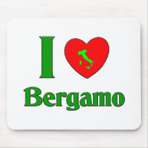 I Love Bergamo Italy Mouse Pads