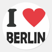 i love berlin round sticker