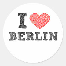 I Love Berlin Round Sticker