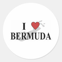 I Love Bermuda Stickers