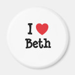 I love Beth heart T-Shirt Fridge Magnet