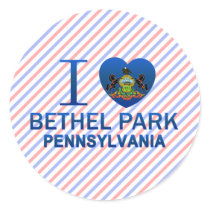 I Love Bethel Park, PA Round Stickers