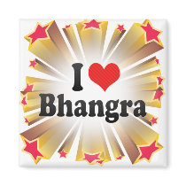 I Love Bhangra Fridge Magnet