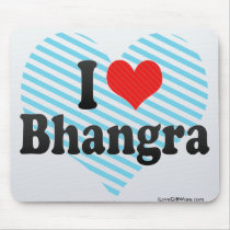 I Love Bhangra Mouse Pads