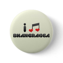 I Love Bhangragga Pinback Button