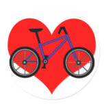 I Love Bicycling Sticker
